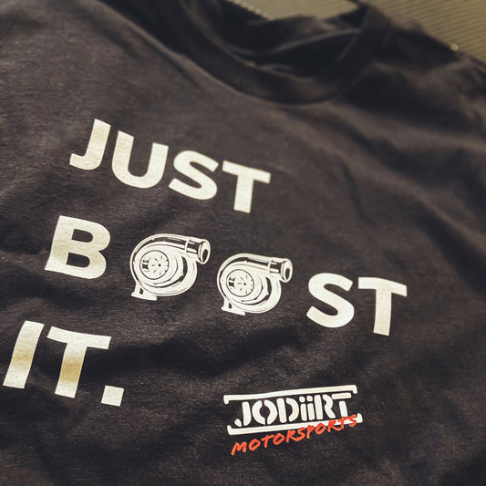 Just Boost It Unisex Black Tee