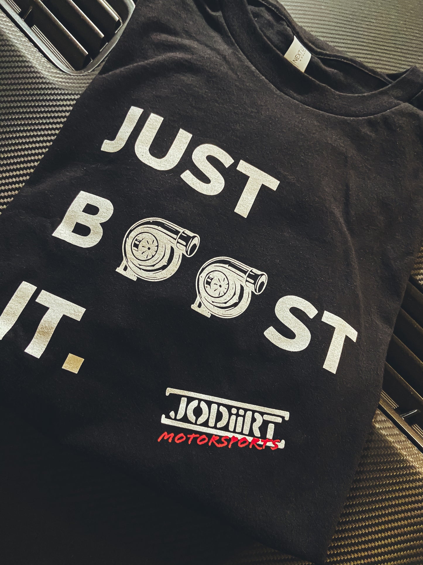 Just Boost It Unisex Black Tee