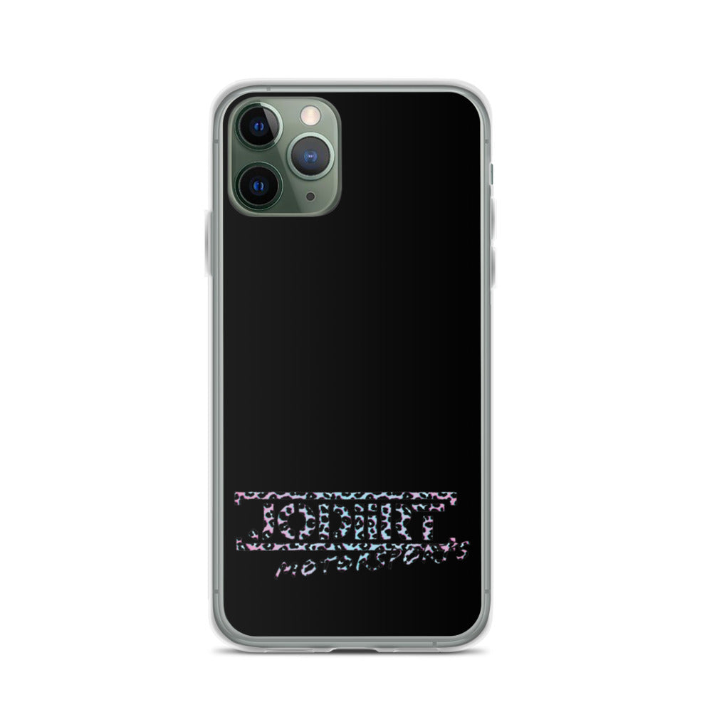 Black Rainbow Leopard iPhone Case