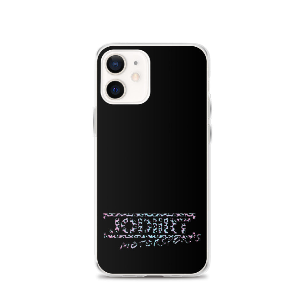 Black Rainbow Leopard iPhone Case