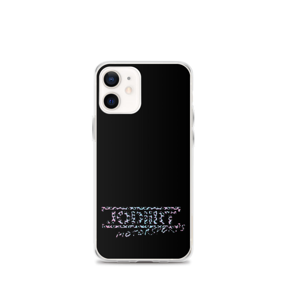 Black Rainbow Leopard iPhone Case