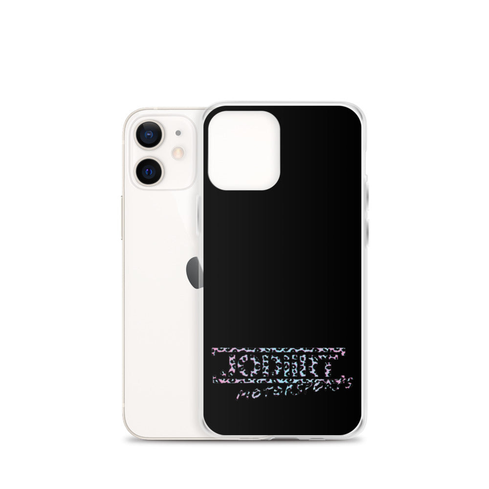 Black Rainbow Leopard iPhone Case