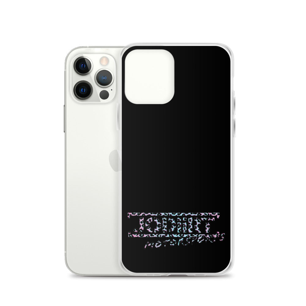 Black Rainbow Leopard iPhone Case
