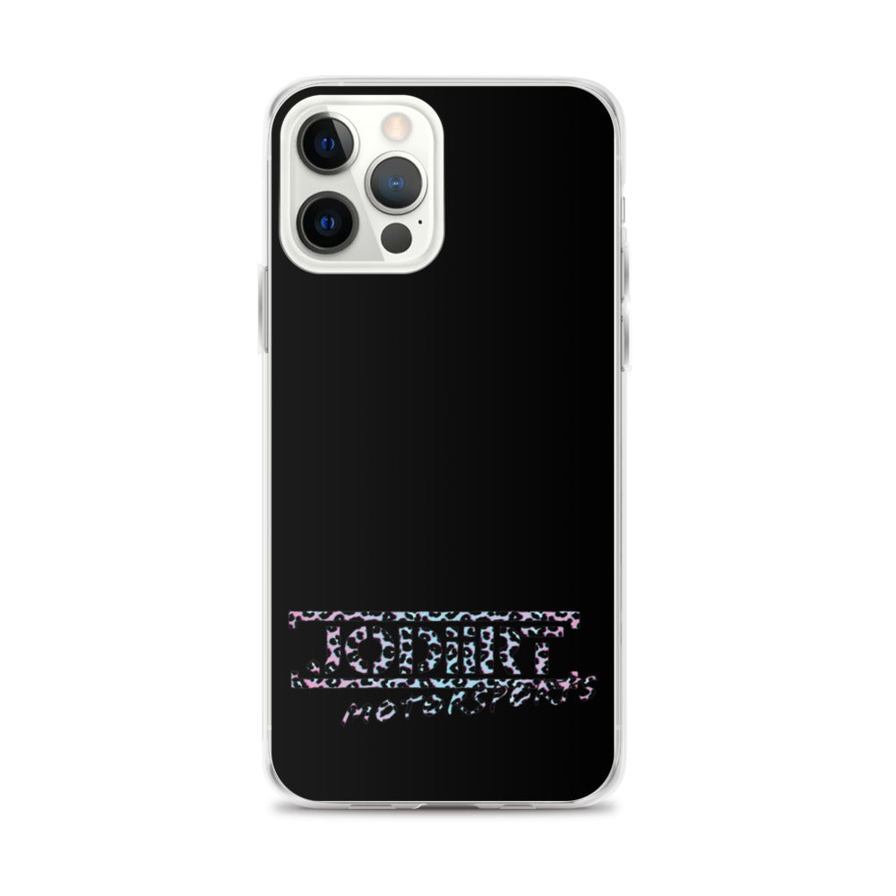 Black Rainbow Leopard iPhone Case