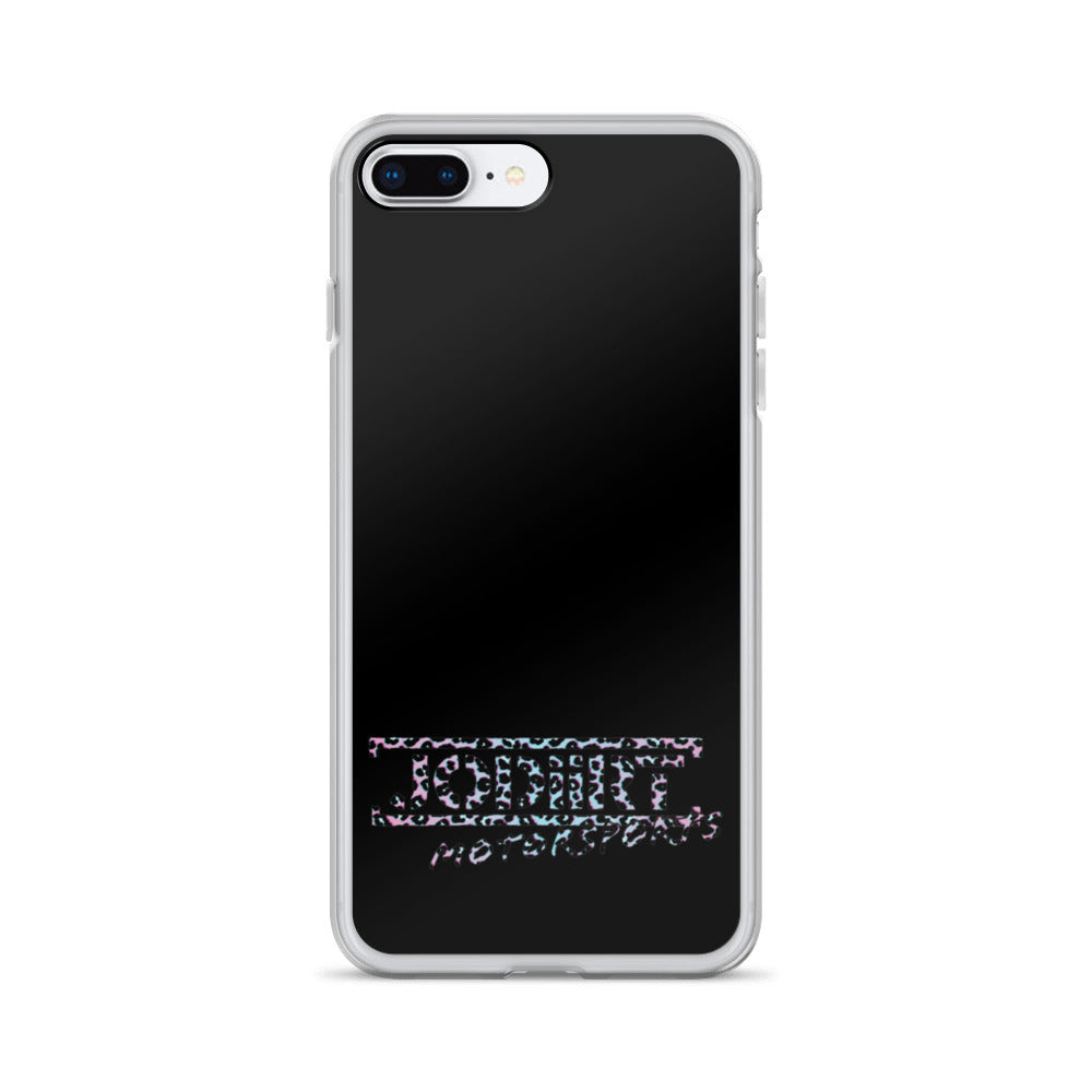 Black Rainbow Leopard iPhone Case