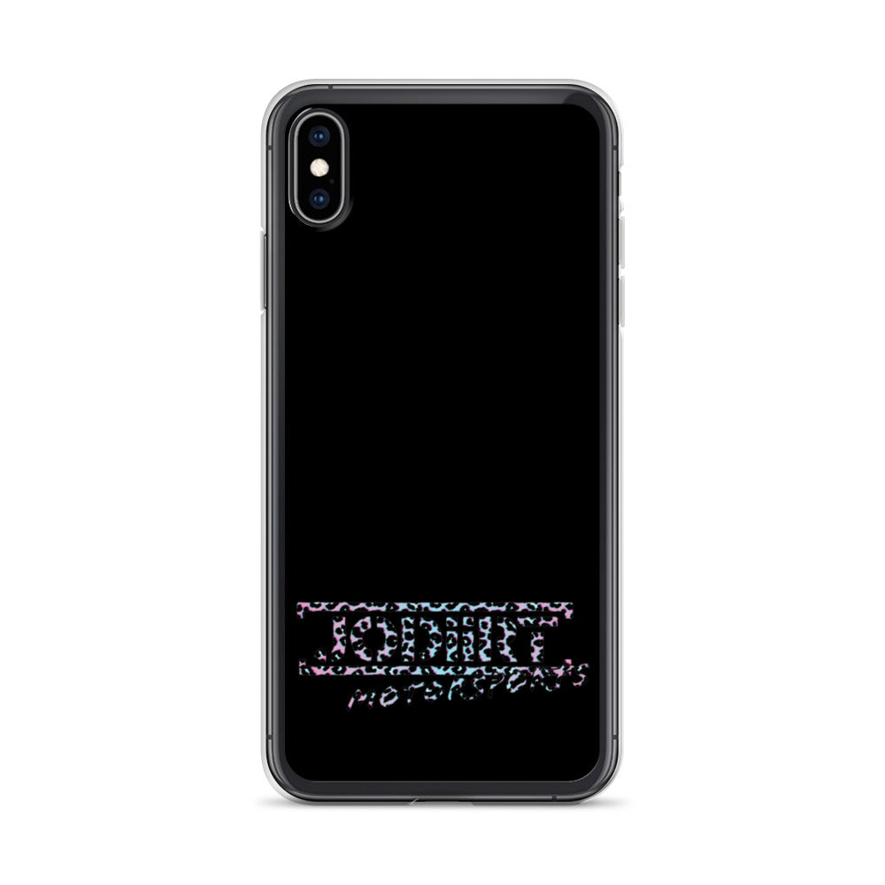 Black Rainbow Leopard iPhone Case