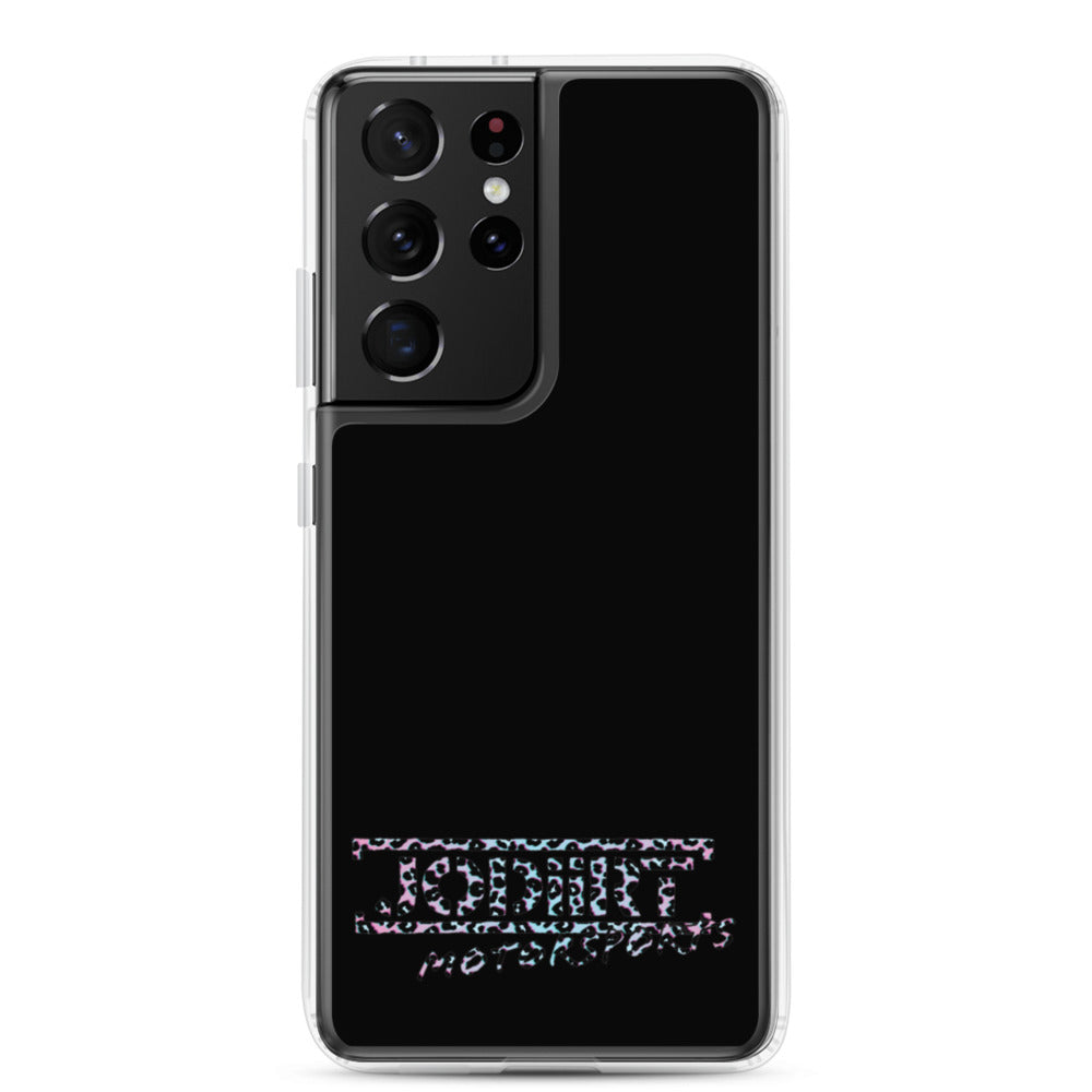 Black Rainbow Leopard Samsung Case